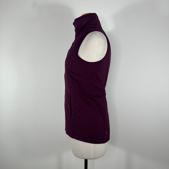 Lululemon Run For Cold Running Vest Plum Full Zip Size 6 Mock Neck - Picture 7 of 16